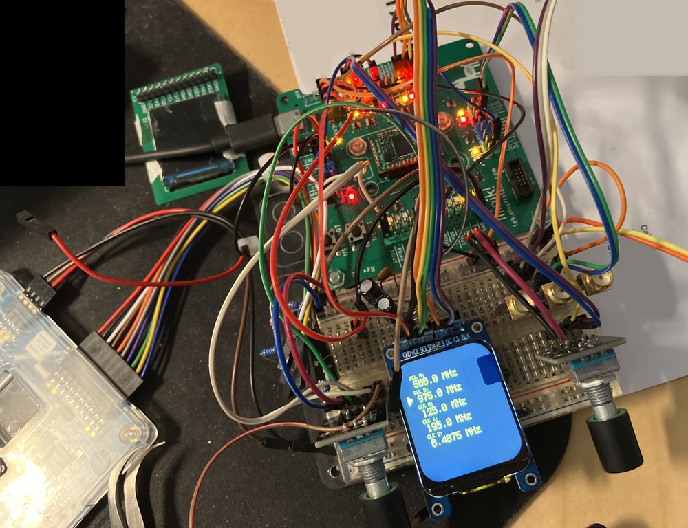 minik module and breakout with lots of extra bits wired to them